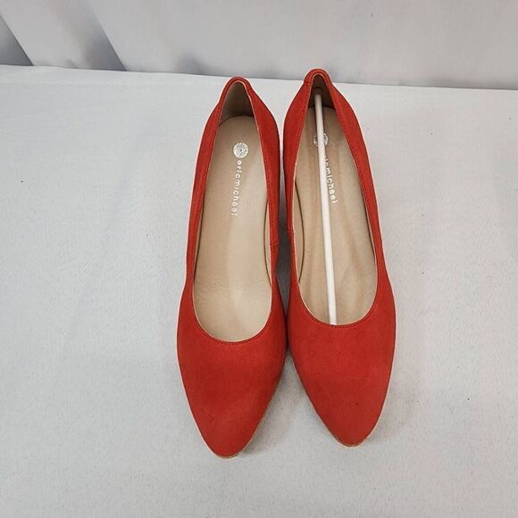Eric Michael TEVA Size EU 40 US 9.5 Women's Red Suede Espadrilles Wedge Heels Sa - Picture 10 of 11